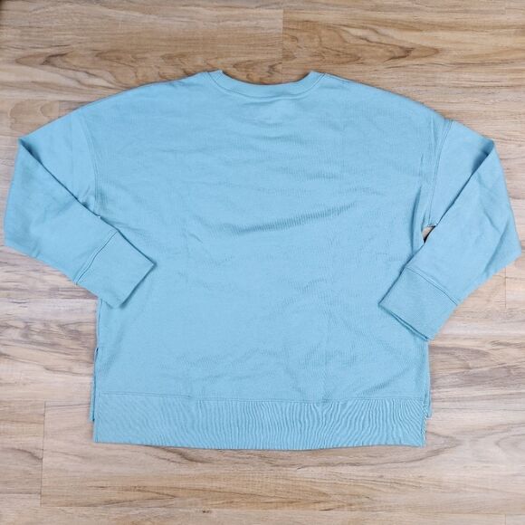 🩵NWT Aqua Lightweight Hi-Low Long Sleeve Sweatshirt Large - Picture 6 of 12